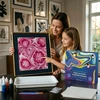 DAŽYMO VANDENIU RINKINYS DAŽYMAS 12 SPALVŲ A4 KŪRYBINĖ DOVANA EBRU