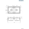 Deante granitinė virtuvinė plautuvė Deante Zorba ZQZ 2203, Graphite