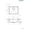 Plautuvė Deante Corda Flush ZQA_N10F, granitas