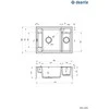 Deante granitinė virtuvinė plautuvė su magnetais Deante Magnetic ZRM T503, Anthracite