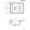 Deante granitinė virtuvinė plautuvė su magnetais Deante Magnetic ZRM A11A, Alabaster