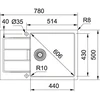 Deante granitinė virtuvinė plautuvė su magnetais Deante Magnetic ZRM S113, Metallic pilkas
