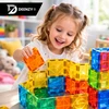 Deenzy XXL MAGNETINIAI BLOKAI DIDELIS 3D RINKINYS VAIKAMS 109 VNT AUTOMOBILIAI + KREPŠELIS