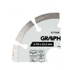 Graphite Deimantinis segmentinis pjovimo diskas, 115 x 22,2 mm, sausam ir šlapiam pjovimui