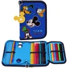 Dėklas su pieštukais Disney Mikis, vieno skyriaus, su priedais