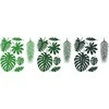 Party Deco Dekorai Lapai Tropical Party Party deko 10x14/12x35cm/21vnt. žali