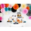 Party Deco Dekorai-rozetės PartyDeco Ø40-32-25cm/5vnt. Juodas&amp;Baltas