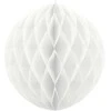 Party Deco Korėtas apvalus papuošimas 20cm 1 vnt baltas