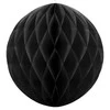 Party Deco Korėtas apvalus papuošimas 20cm 1 vnt juodas
