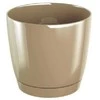 Dekoratyv. gėlių vazonas su padėklu Coubi Round P Ø28cm H26.2cm plastikinis/rudas