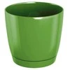 Dekoratyv. gėlių vazonas su padėklu Coubi Round P Ø24cm H22cm plastikinis/žalias