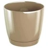 Dekoratyv. gėlių vazonas su padėklu Coubi Round P Ø21cm H19.3cm plastikinis/rudas