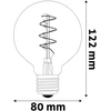 Avide LED lemputė 4.5W E27 G80 Soft Filament