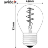 Avide LED lemputė 3W E27 Soft Filament