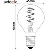 Avide LED lemputė 3W E14 Soft Filament