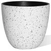 Dekoratyvinis gėlių vazonas Ø14.5cm H15cm keraminis/šviesių spalvų