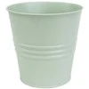 Dekoratyvinis gėlių vazonas Ø18cm H18cm metalinis/švies.žalias