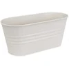 Dekoratyvinis gėlių vazonas 28x13x12cm metalinis/kreminės sp.