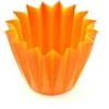 Dekoratyvinis gėlių vazonas D14cm H14cm oranžinis