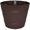 FORM PLASTIC Dekoratyvinis gėlių vazonas Elba D19cm/H16cm tamsiai rudas