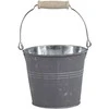 Dekoratyvinis gėlių vazonas Kibiras Ø17cm H15cm cinkinis/pilkas