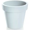 Dekoratyvinis gėlių vazonas Lofly Ø24.5cm H22.5cm plastikinis/baltas