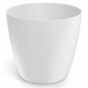 Dekoratyvinis gėlių vazonas Mate Ø18cm H16cm plastikinis/baltas
