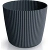 Dekoratyvinis gėlių vazonas Milly Round Ø17cm H15cm plastik./antrac. sp.