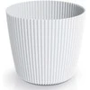 Dekoratyvinis gėlių vazonas Milly Round Ø13cm H11cm plastikinis/baltas
