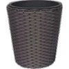 Dekoratyvinis gėlių vazonas/PE pynimo D20cm H20cm tamsiai rudas