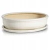 Dekoratyvinis gėlių vazonas su padėklu Bonzai D19x13cm/H5cm baltas