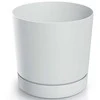Dekoratyvinis gėlių vazonas Tubo P Ø10.8cm H10.9cm plastikinis/baltas