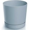 Dekoratyvinis gėlių vazonas Tubo P Ø10.8cm H10.9cm plastikinis/š.pilkas