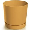 Dekoratyvinis gėlių vazonas Tubo P Ø10.8cm H10.9cm plast./garstyčių sp.