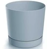 Dekoratyvinis gėlių vazonas Tubo P Ø12.8cm H12.8cm plastikinis/š.pilkas