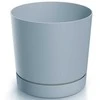 Dekoratyvinis gėlių vazonas Tubo P Ø14.8cm H14.7cm plastikinis/š.pilkas