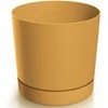 Dekoratyvinis gėlių vazonas Tubo P Ø14.8cm H14.7cm plast./garstyčių sp.