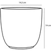Dekoratyvinis gėlių vazonas Tusca Ø14.5cm H14cm keraminis/baltas