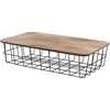 Juodas koszyk na owoce warzywa kosz patera miska loft 40x23x10 cm