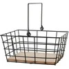 Juodas koszyk na owoce warzywa kosz patera miska loft 40x23x10 cm