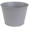 Dekoratyvinis lėkštas gėlių vazonas Ø20cm H14cm metalinis
