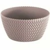 Dekoratyvinis lėkštas gėlių vazonas Splofy D23.6cm H12.3cm plastikinis/š.rudas