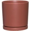 Dekoratyvus gėlių vazonas su padėklu Ø15cm H15cm keram./skirtingų spalvų