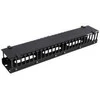 Deltacoimp DELTACO 19 "kabelių panelė, metalas / plastikas, 2U, juoda / 19-20
