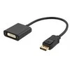 DELTACO Adapteris DisplayPort į DVI-I Dual Link 20 kontaktų vyriškas - 24 + 5 kontaktų vyriškas, Juodas , 0.2m / DP-DVI14