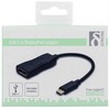 DELTACO Adapteris USB 3.1 DP - USBC male - DisplayPort 19 kontaktų lizdas, 4K , juodas / USBC-DP