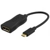 DELTACO Adapteris USB 3.1 DP - USBC male - DisplayPort 19 kontaktų lizdas, 4K , juodas / USBC-DP