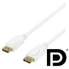DELTACO „DisplayPort“ kabelis, 2m, 4K UHD, DP 1.2, baltas DP-1021D