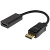 DELTACO DP į HDMI adapteris, dviejų režimų (DP ++), 3840x2160 prie 60Hz, 0.2m, juodas / DP-HDMI43