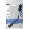 DELTACO DP į HDMI adapteris, dviejų režimų (DP ++), 3840x2160 prie 60Hz, 0.2m, juodas / DP-HDMI43